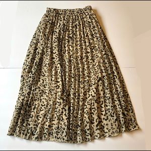 Midi Leopard Print Skirt